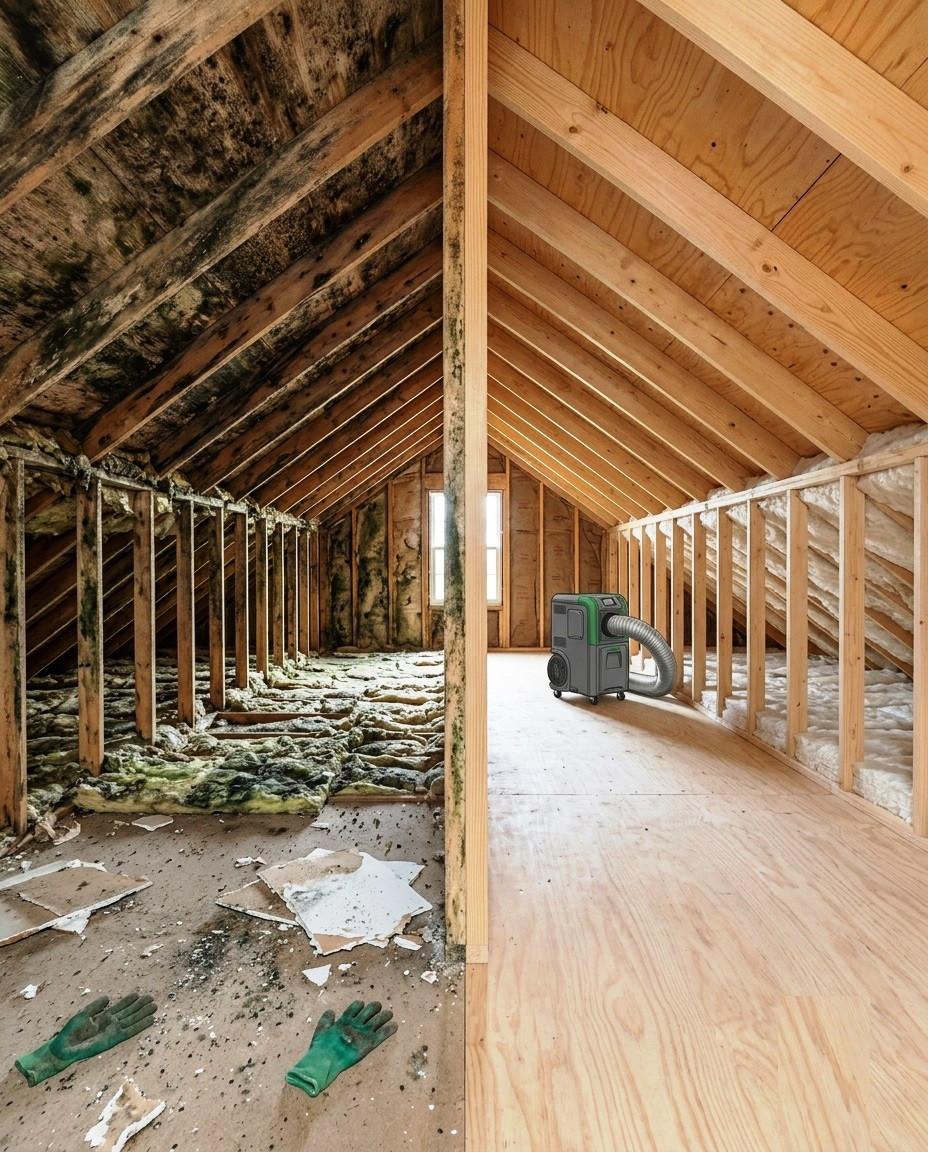 Mold Removal Process Before After